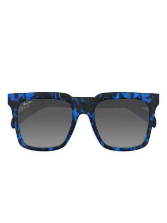 Maui Jim Rooftops tortoiseshell square sunglasses - unisex - Acetate - 54 - Blue