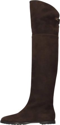 Maisons Skorpios Stefania Laarzen - Dames - Over de knie laarzen - Bruin - 38 EU - Leer - Schoenen