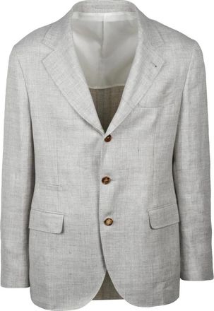 Brunello Cucinelli Brunello Cucinelli, Formal Blazers, male, Beige, Size: L Sfiancato Blazer