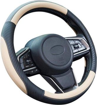 OEM Allecto - Funda De Cuero Para Volante - Antideslizante Y C&oacute;moda - Beige - Funda Universal Para Volante - Para Coches Con Volantes De 37 A 38 Cm