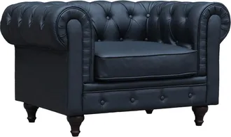 Habitat et Jardin Habitat Et Jardin - Poltrona Chesterfield aliza- 111 X 82 X 70 Cm - Nero