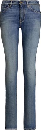 Ralph Lauren Collection Barrett jeans - women - Cotton/Leather/Polyurethane - 25 - Blue