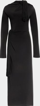 Altuzarra Garland Fringe Draped Maxi Dress