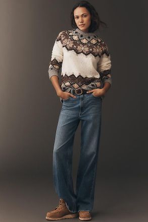 Paige Anessa 31 High-Rise Wide-Leg Jeans