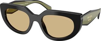 Prada PR D02S 03K10R Womens Sunglasses Black Size 53