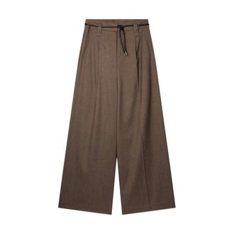 Aaiko Hailey Tweed Broek - Dames - Broeken - Bruin - Maat: XL Tweed
