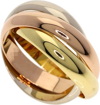 Cartier Trinity Pink Gold White Gold Yellow Gold Yellow Gold (18K) Pink Gold (18K) White Gold (18K) Band Ring (Pre-Owned)