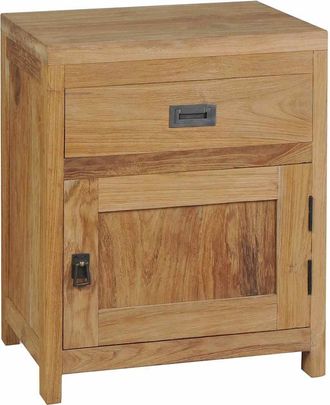 vidaXL Mesita De Noche De Madera De Teca Maciza 40x30x50 Cm Vidaxl
