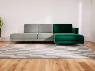 MYCS Ecksofa Minzgrün - Flexible Designer-Polsterecke, L-Form: Beste Qualität, einzigartiges Design - 252 x 75 x 162 cm, konfigurierbar