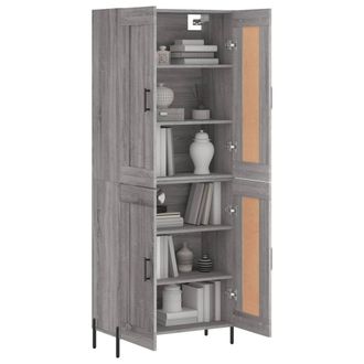 Berkfield Home Highboard Grey Sonoma 69.5x34x180 cm Engineered Wood