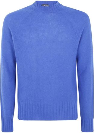 Tom Ford Truien & Vesten, Heren, Blauw, M, Round-neck Truien