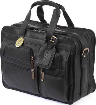 Claire Chase 154E-black Executive Computer Briefcase X-wide - Black