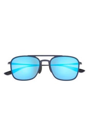 Maui Jim 55mm Polarized Aviator Sunglasses in Blue Blue Blue at Nordstrom Rack