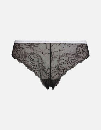 Calvin Klein Womens CK One Lace Bikini Brief, Black - Size: 10