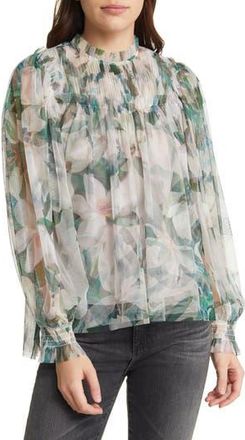 AllSaints Perri Alessandra Floral Long Sleeve Blouse in Chalk White at Nordstrom Rack, Size 2 Us / 6 Uk
