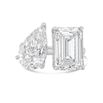 Diana M. Jewels PLATINUM 2 STONE LAB GROWN DIAMOND FASHION RING WEIGHING 5.00 CTS TW