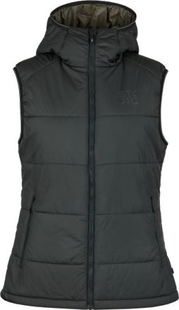 Stoic MountainWool200 StorboSt. Hooded Vest Wintergilet f&uuml;r Damen | grau/schwarz