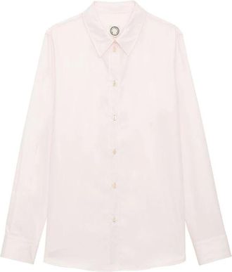 Ines De La Fressange Lichtroze Katoenen Martin Overhemd - Dames - Overhemden - Roze - XL - Katoen - Overhemden