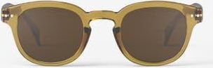 Izipizi C 47mm Square Sunglasses in Golden Green at Nordstrom, Size +0.00