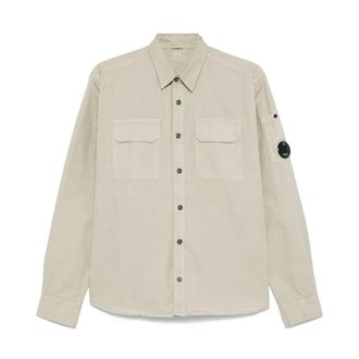 C.P. Company Camicia Gabardine Lens - - Shirts - Uomo - Beige - M
