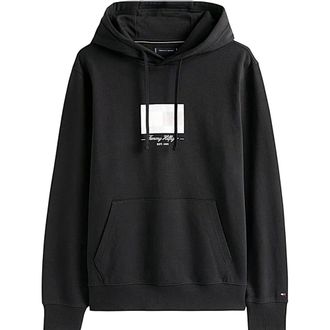 Tommy Hilfiger Hoodies, male, Black, Size: 2XL Felpa