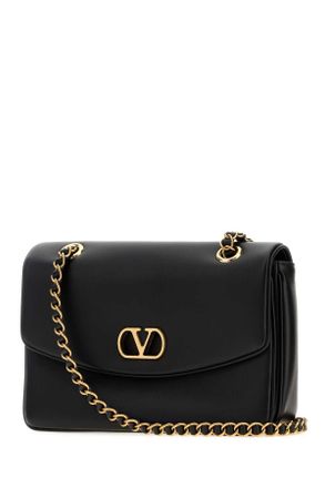 Valentino Garavani Womens Black Leather Djuna Shoulder Bag Nero Borse A Tracolla