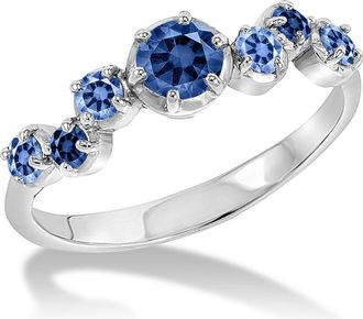 Dower & Hall 18k Sapphire Stargazer Ring - 0.75ct