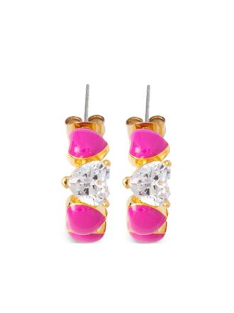 Chiara Ferragni heart-stone earrings - Goud