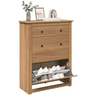 vidaXL vidaXL Scarpiera Panama 80x35x105 cm Legno Massello di Pino