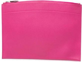 Herm&egrave;s Pre-owned Clutches, female, Pink, Size: ONE SIZE Pre-owned Leather Clutch