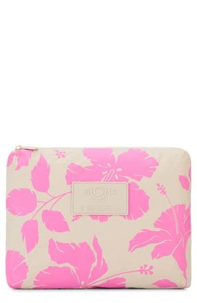 Aloha Collection Mid Salina Water Resistant Zip Pouch in Fruit Punch/Sandstone at Nordstrom