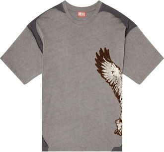 Diesel T-shirt T-BOXT-PEELOFF con stampa - Grigio
