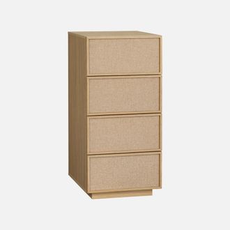 Sweeek Sinfonier Efecto Madera Y Tela Con 4 Cajones