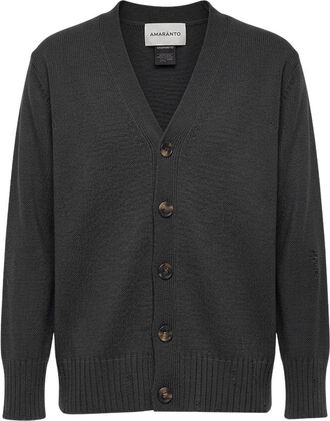 Amaranto Amar&aacute;nto - Cardigan - Heren - Truien - Grijs - Maat: L Wol