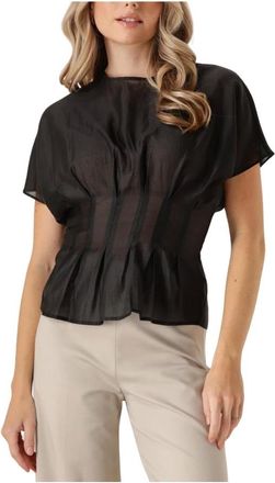Selected Dames, Blouses & Shirts, Zwart, Maat: L
