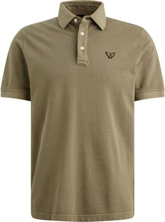 PME Legend Polo met Tailwing Logo en Garment-dye Wash - Heren - Tops - Groen - Maat: M Katoen