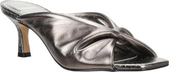 Carrano Womens Sage Slide Leather Sandal In Viper Pewter