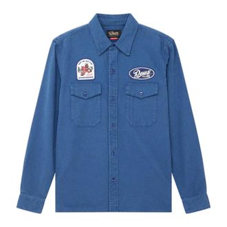 Deus Casual Shirts, male, Blue, Size: XL Nomad Shirt