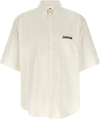 Balenciaga White Masking Tape Shirt