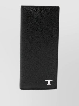 Tod's calf leather vertical wallet