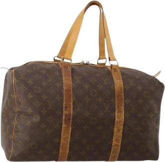 Louis Vuitton Pre-owned Boston Bag - Dames - Vintage Weekendtas - Bruin - ONE Size - Leer - Vintage