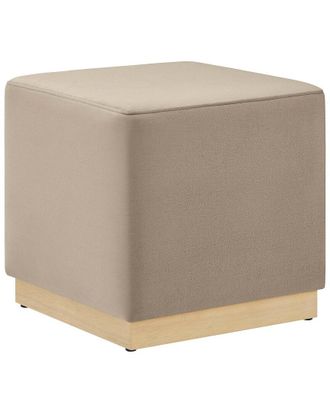 ModWay Tilden 17In Square Performance Velvet Upholstered Ottoman