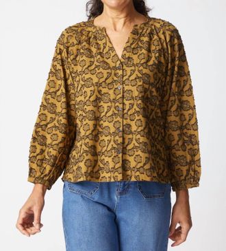 Habitat Floral Jacquard Romance Shirt In Cumin