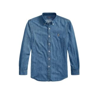 Polo Ralph Lauren Denim Shirt op Maat - Heren - Spijkeroverhemden - Blauw - M - Denim - Overhemden