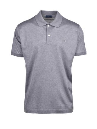 Paul & Shark Grey Cotton Embroidered Polo Shirt