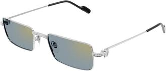 Cartier Grey Rectangular Ladies Sunglasses CT0501S 008 54