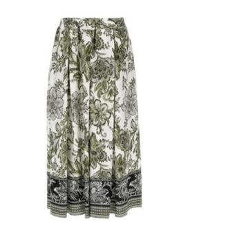 Fay Midi Skirts, female, Multicolor, Size: L Floral Midi Skirt