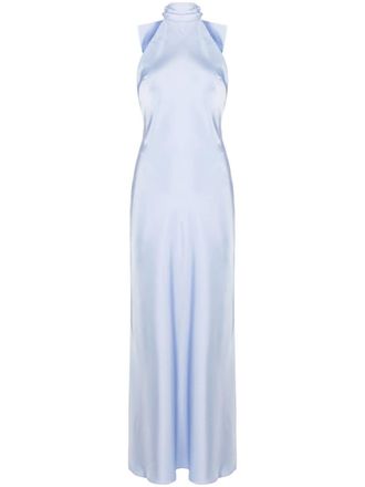 Misha Collection Evianna satin gown - Blue