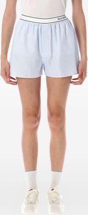 Sporty & Rich Shorts a righe Serif Logo Boxers - Blu