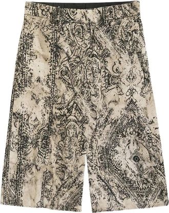 R13 Lange Crossover Oversized Short - Dames - Korte Broeken - Veelkleurig - W24 - Linnen - Korte Broeken